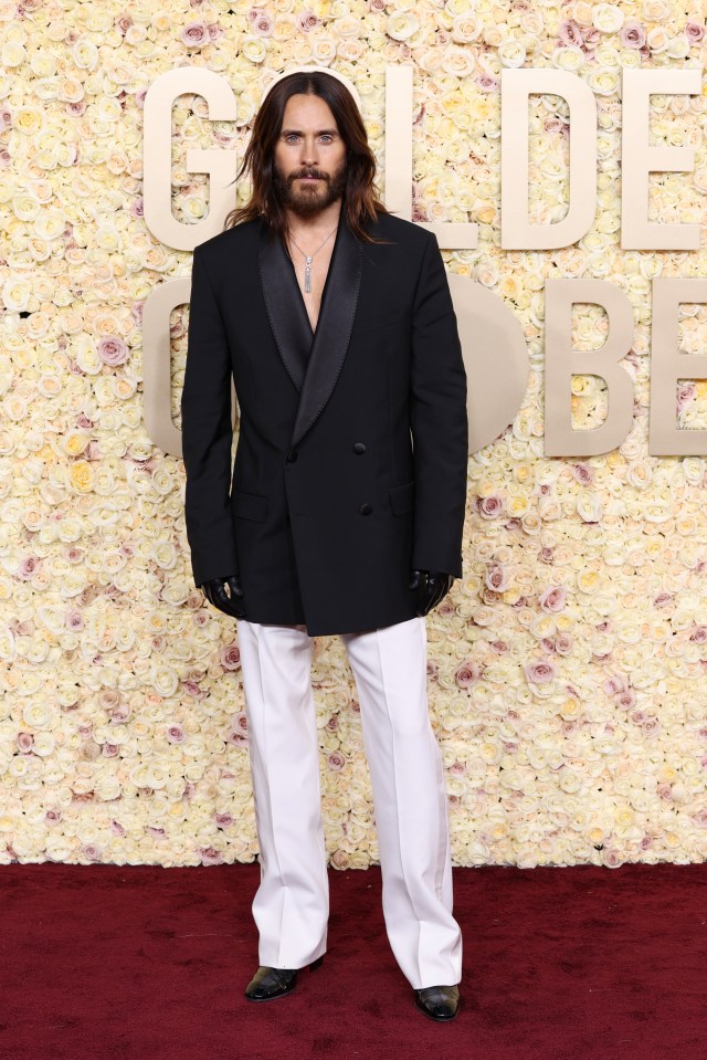 BEVERLY HILLS, CALIFORNIA - JANUARY 07: Jared Leto attends the 81st Annual Golden Globe Awards at The Beverly Hilton on January 07, 2024 in Beverly Hills, California. (Photo by Kevin Mazur/Getty Images)