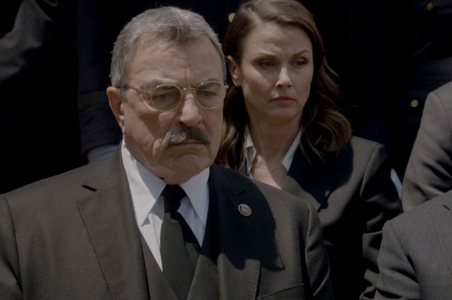 Michael Parmelee/CBS Tom Selleck and Bridget Moynahan on 'Blue Bloods'