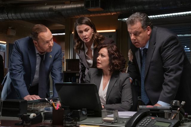 Michael Parmelee/CBS From left: Donnie Wahlberg, Bridget Moynahan, Marisa Ramirez and Anthony Abetemarco on 'Blue Bloods'